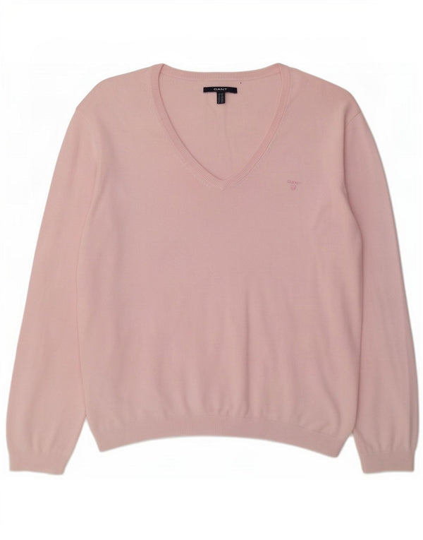 Gant Herre V-hals sweater 3XL Pink Bomuld