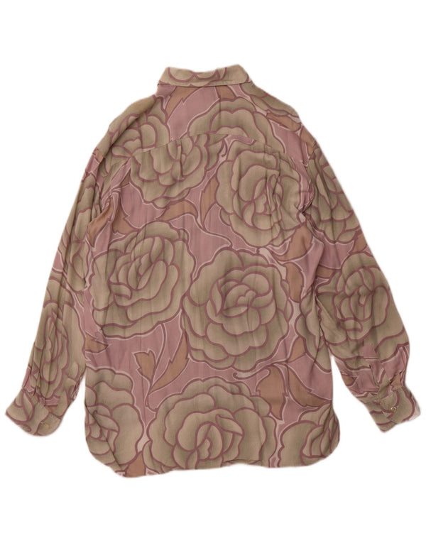 ROBERTO BIAGINI Herreskjorte Medium Pink Floral Viscose