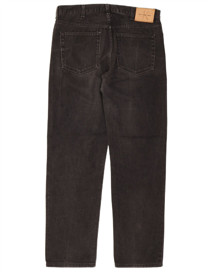 Calvin Klein Straight Jeans til mænd W34 L31 Sort bomuld