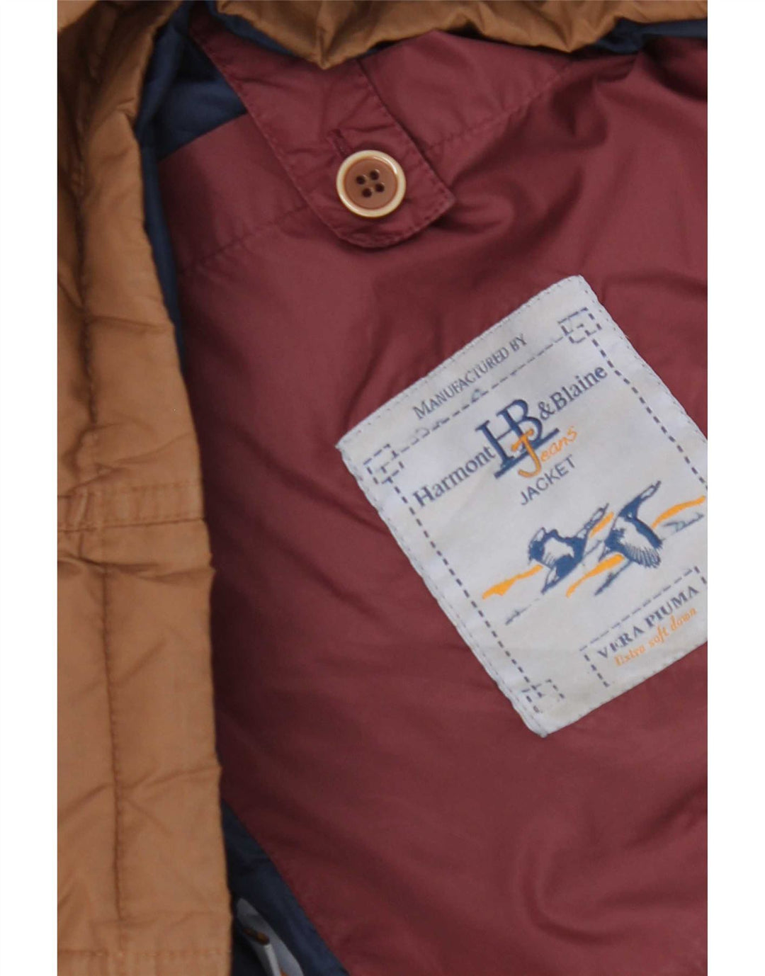 Harmont & Blaine Herre hættepolstret jakke UK 38 Medium Brown