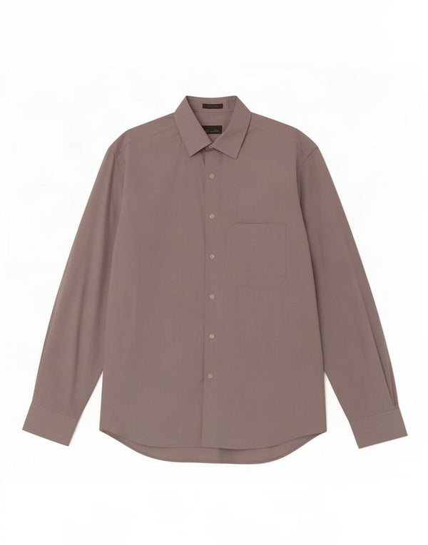 Massimo Dutti Mens Shirt Size 42 Large Grey Cotton