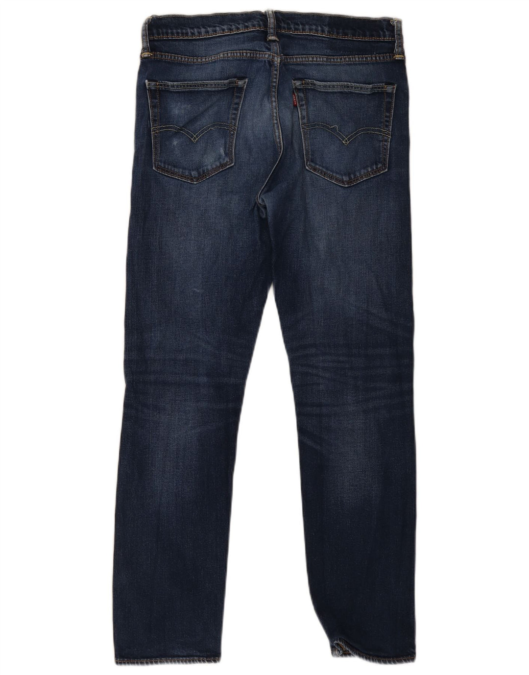 Levi's Dame Distressed Straight Jeans W33 L32 Blå Bomuld
