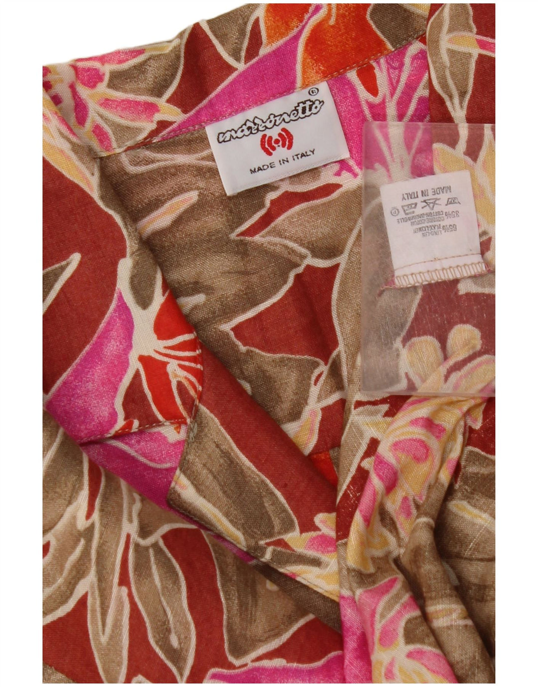 MAZZONETTO Kortærmet skjorte til kvinder IT 46 Stor flerfarvet blomster