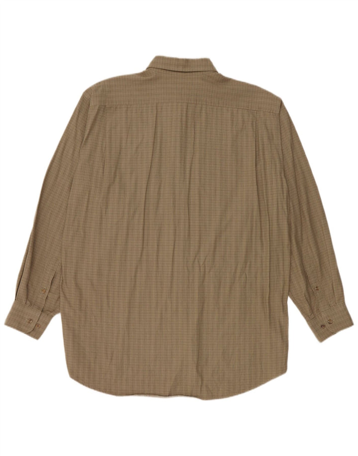 Lacoste herreskjorte str. 40 Medium Beige ternet bomuld