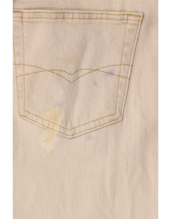 Marks & Spencer Straight Jeans til mænd W36 L33 Beige Bomuld