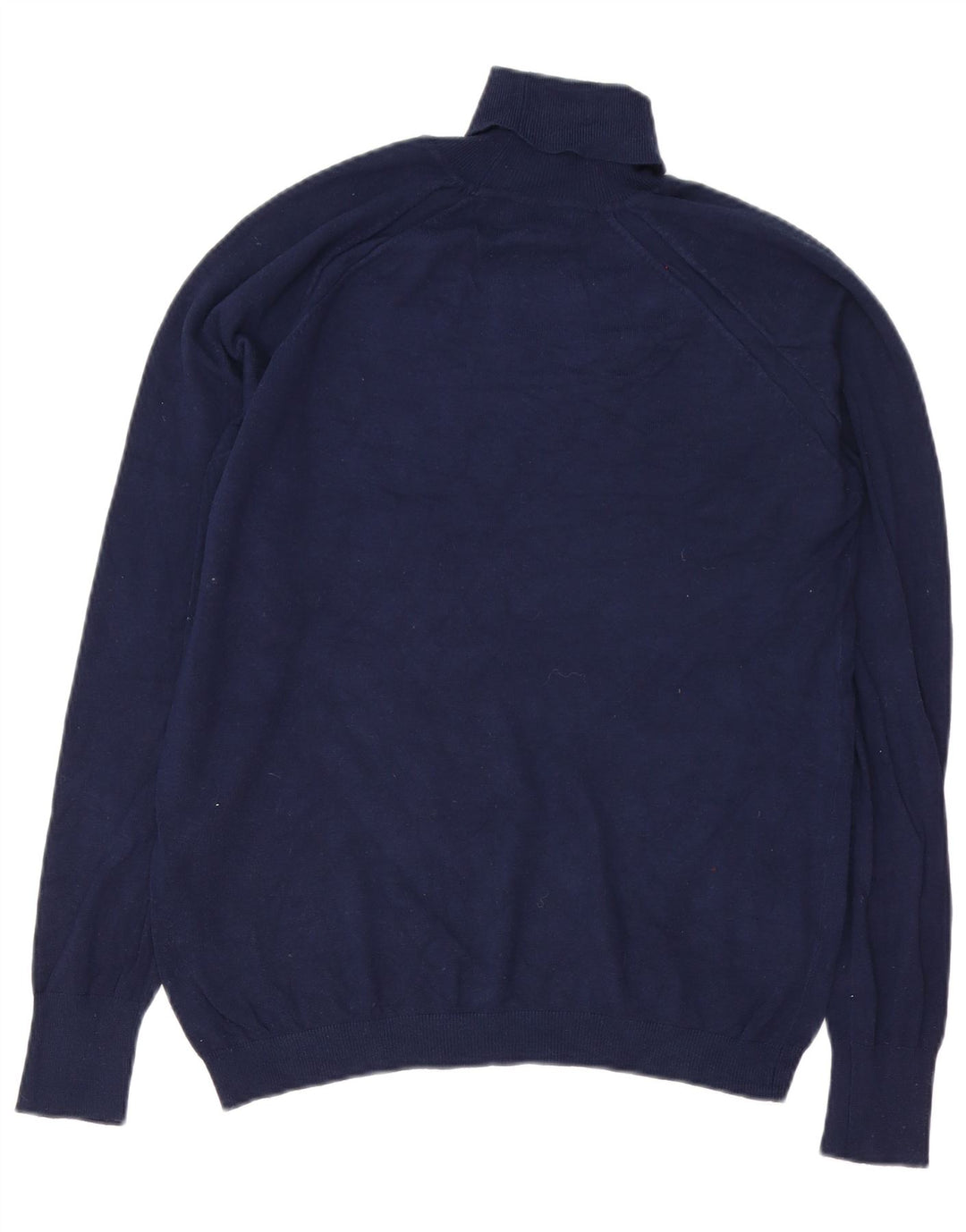 Zara Herre Rullehalstrøje Sweater Stor Marineblå Viscose