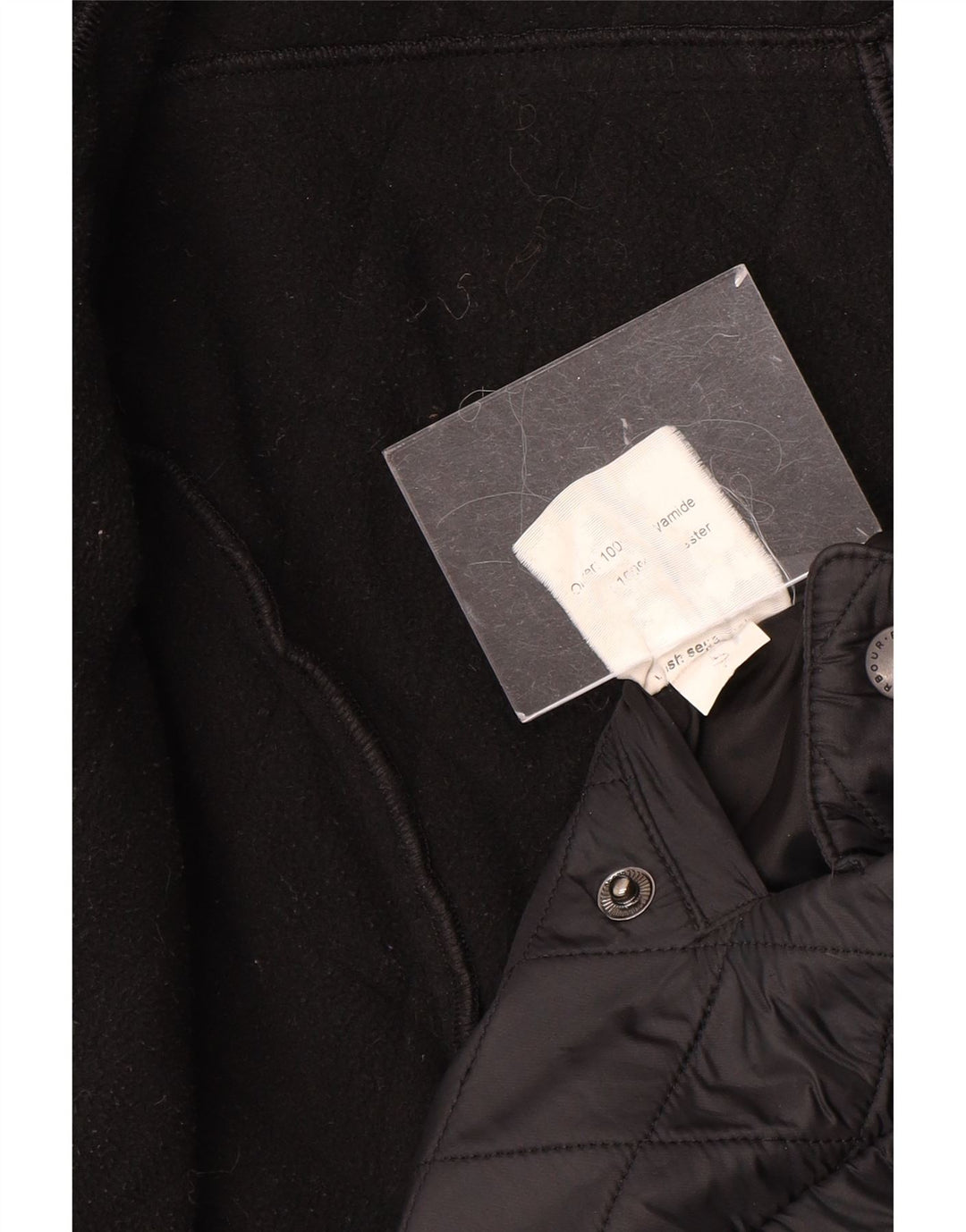 Barbour Quiltet jakke til kvinder UK 16 Stor sort polyamid