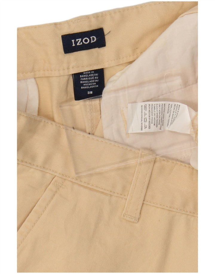 IZOD Herre Cargo Shorts W38 XL Beige Bomuld