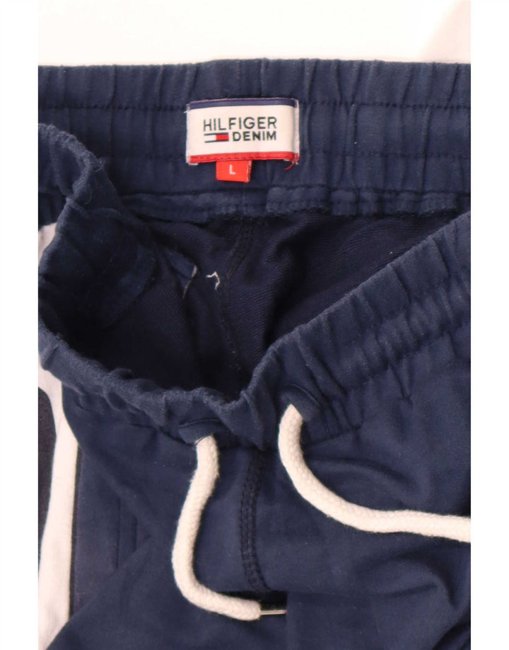 Tommy Hilfiger Herre grafiske træningsdragt Bukser Large Blue Colourblock