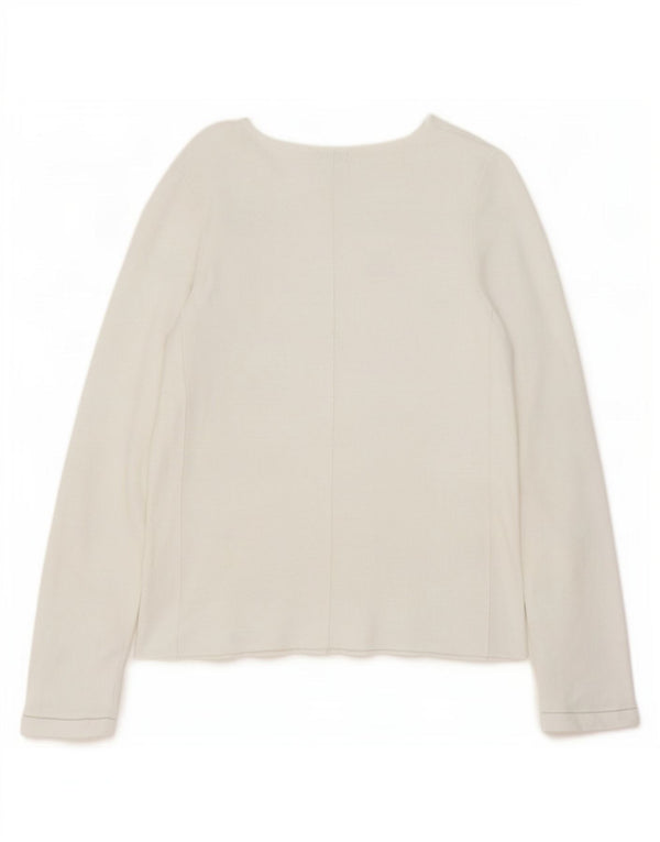 Jigsaw Dame Top Langærmet UK 10 Small White