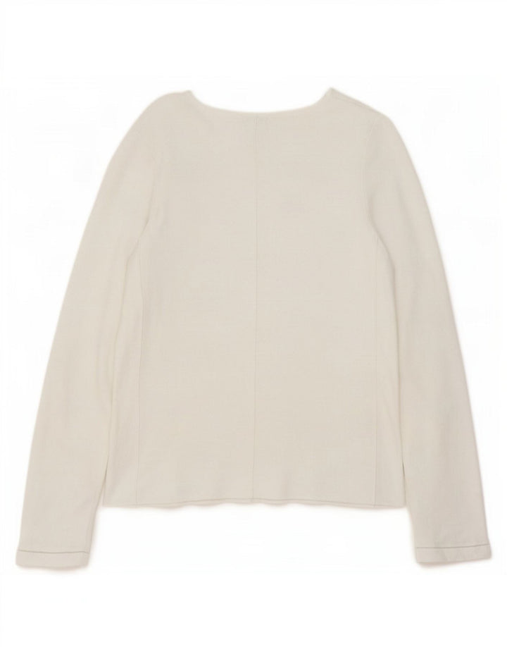 Jigsaw Dame Top Langærmet UK 10 Small White