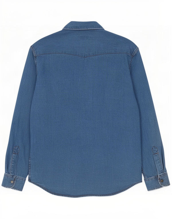 Carrera Denimskjorte til mænd Medium Blue Cotton