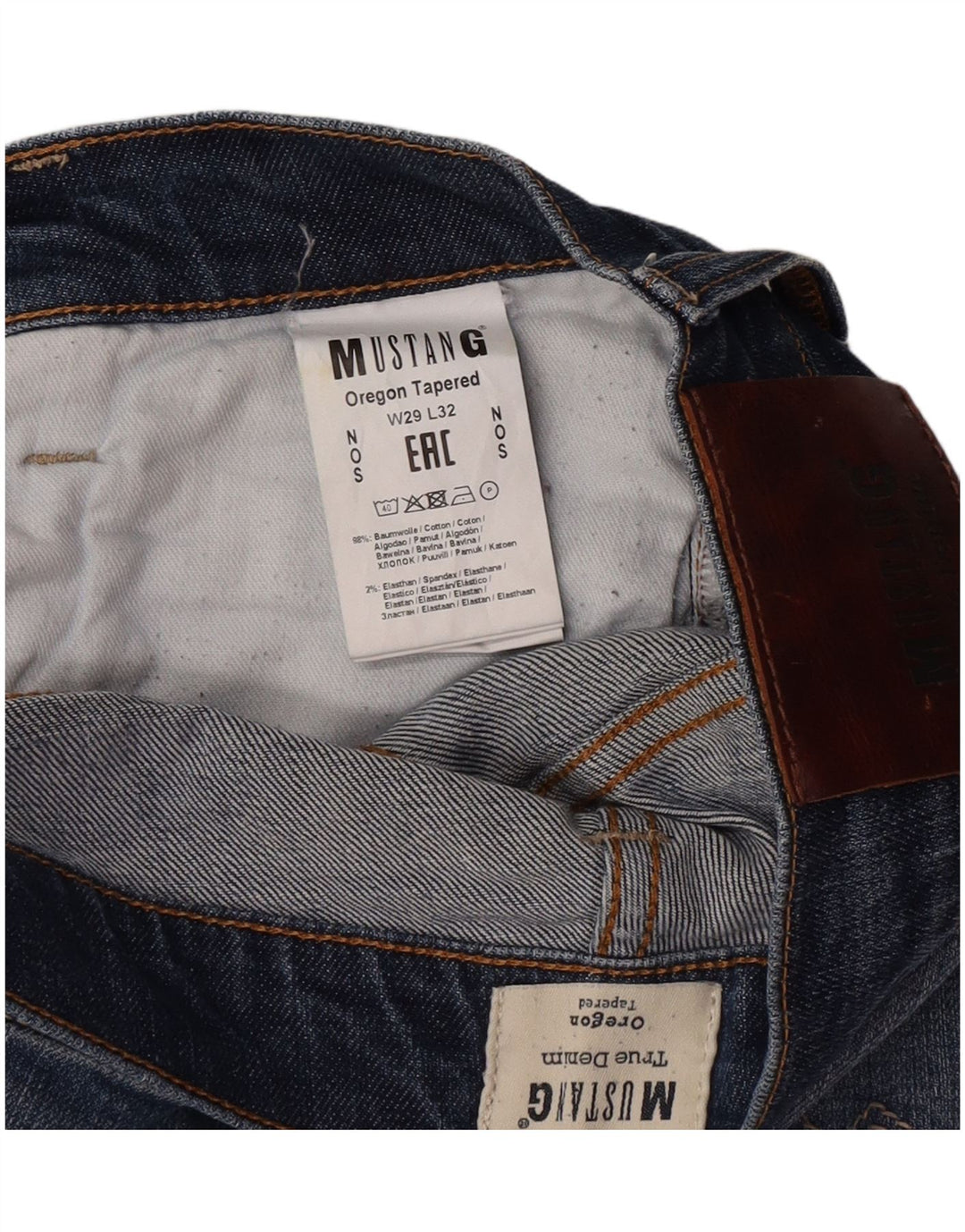Mustang Dame Slim Jeans W29 L32 Blå Bomuld