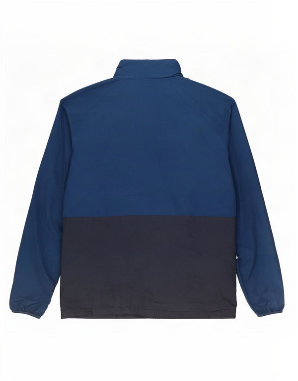 Umbro Mens Tracksuit Top Jacket Large Navy Blue Colourblock Polyester