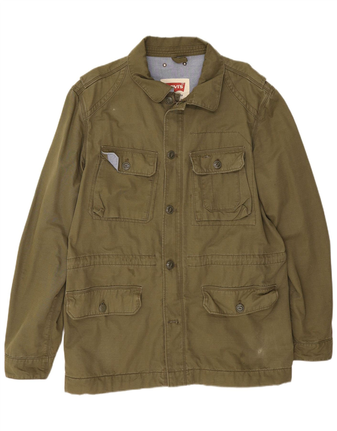 Levi's Herre Utility Jacket UK 42 XL Khaki Cotton