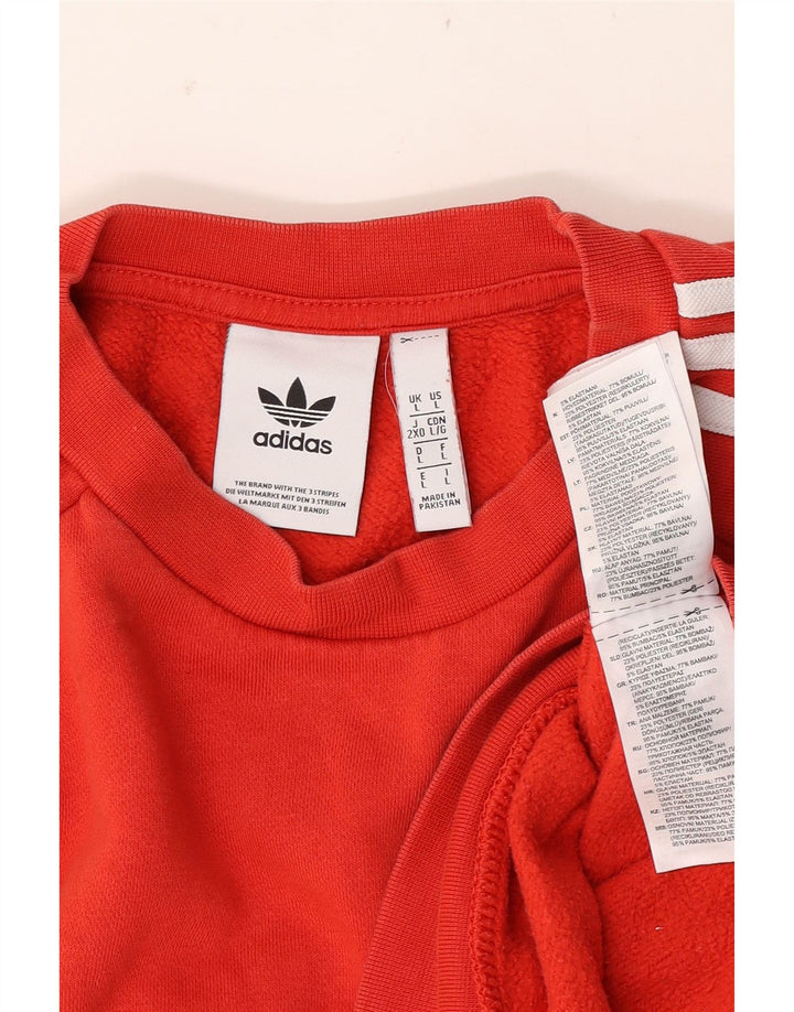 Adidas Sweatshirt til mænd, stor rød bomuld
