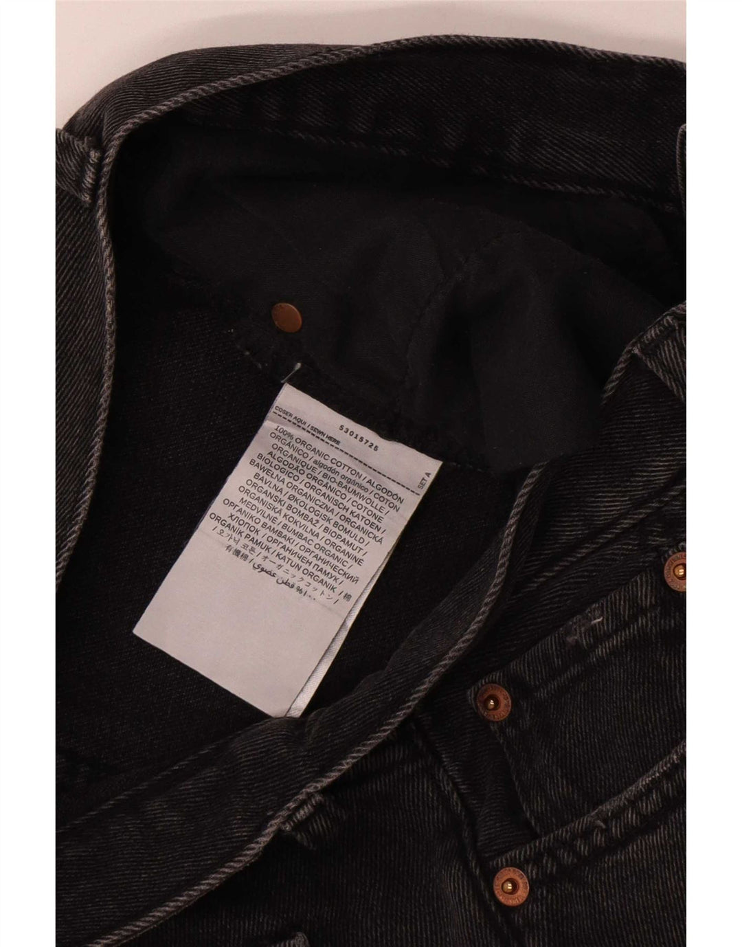 Vintage lige jeans til kvinder W30 L25 sort bomuld
