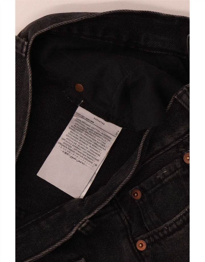 Vintage lige jeans til kvinder W30 L25 sort bomuld