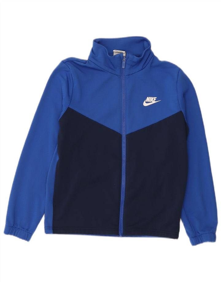 Nike drenge grafisk træningsdragt topjakke 10-11 år Medium Blue Colourblock