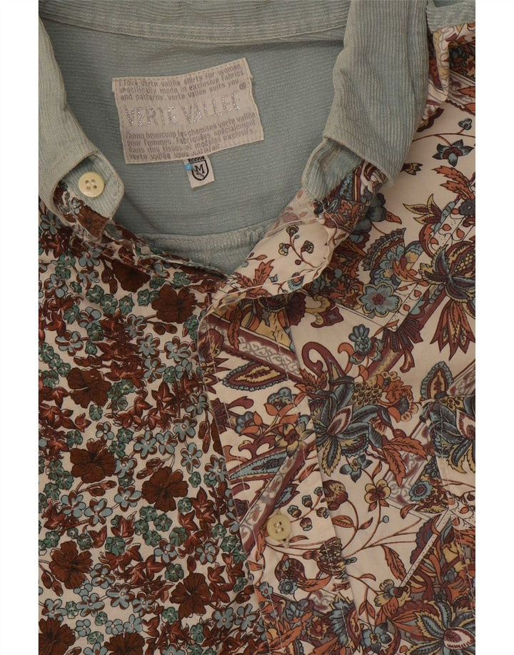 Verte Vallee Herre Corduroy Shirt Medium Multicolored Floral