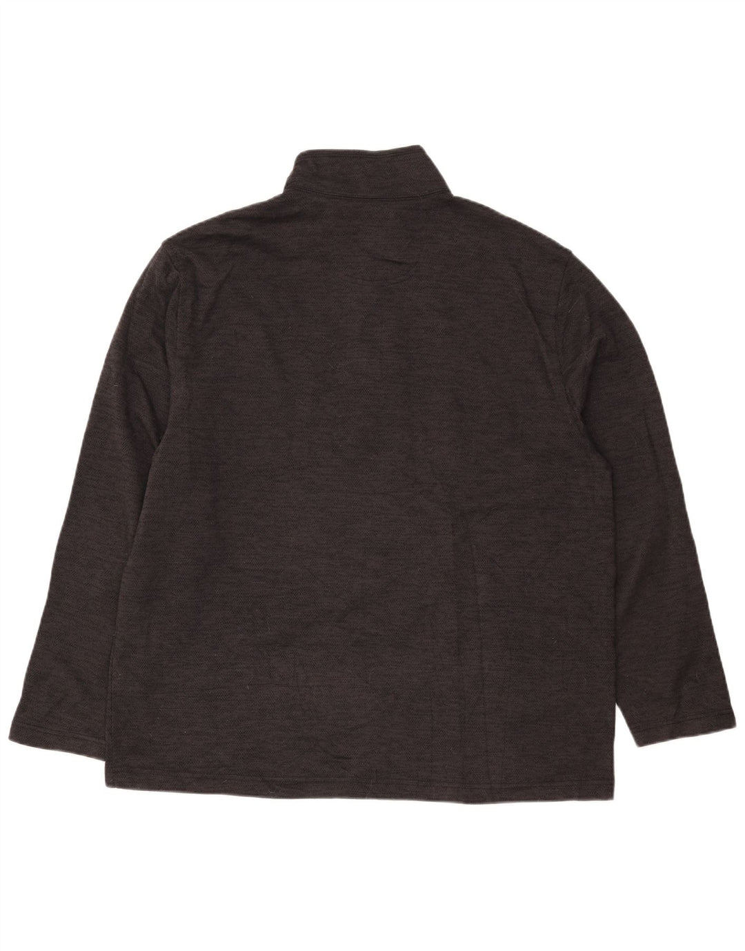 IZOD Herre Button Neck Sweatshirt Jumper XL Grå sildebenspolyester
