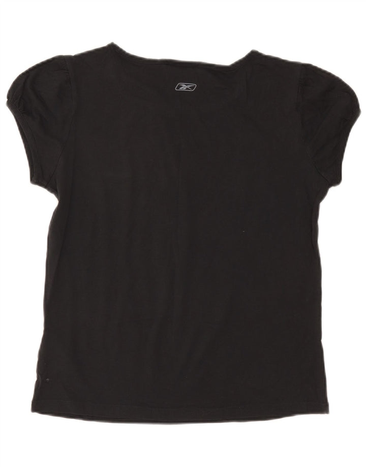 Reebok Dame T-Shirt Top UK 14 Stor Grå Bomuld