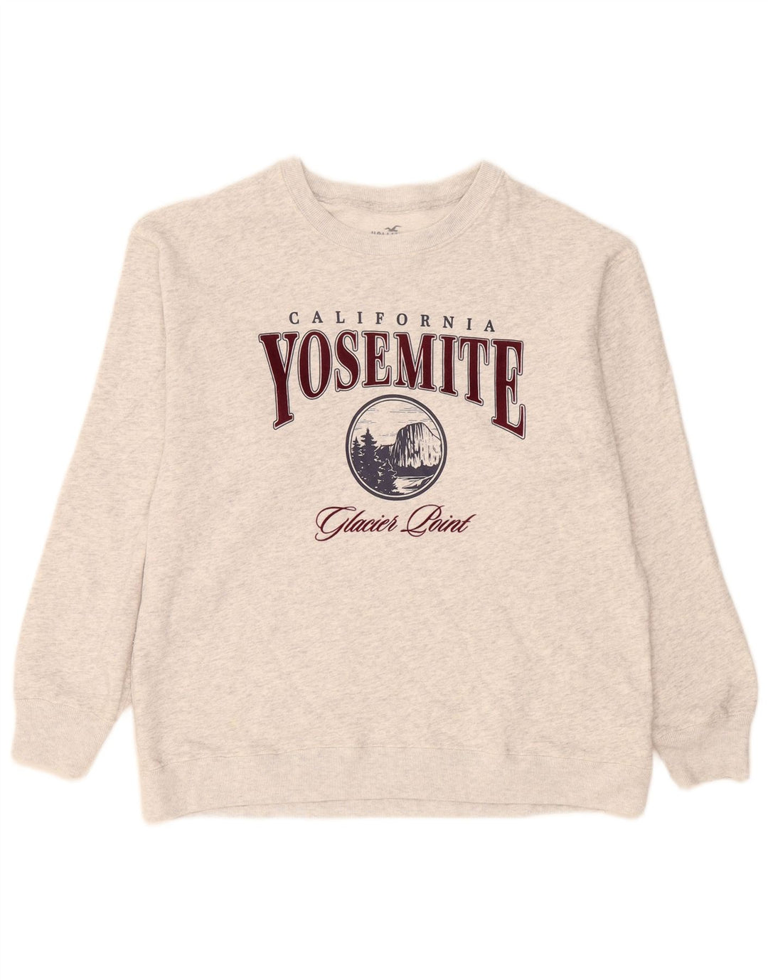Hollister Herre grafisk sweatshirt jumper lille grå bomuld