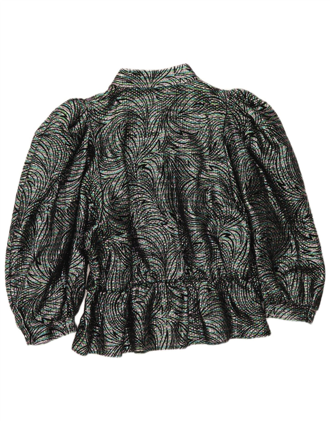 Vintage dameskjorte bluse IT 42 Medium Flerfarvet Geometrisk