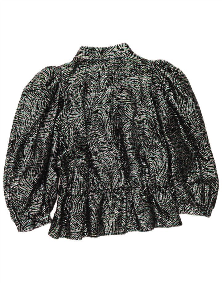 Vintage dameskjorte bluse IT 42 Medium Flerfarvet Geometrisk