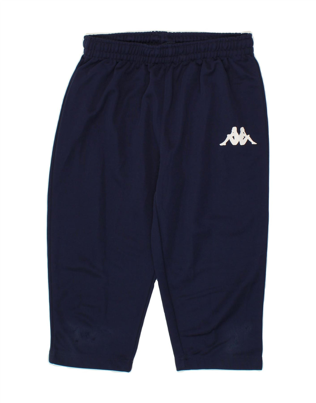 KAPPA Womens Crop Tracksuit Trousers UK 14 Medium Navy Blue Polyester Vintage Kappa and Second-Hand Kappa from Messina Hembry 