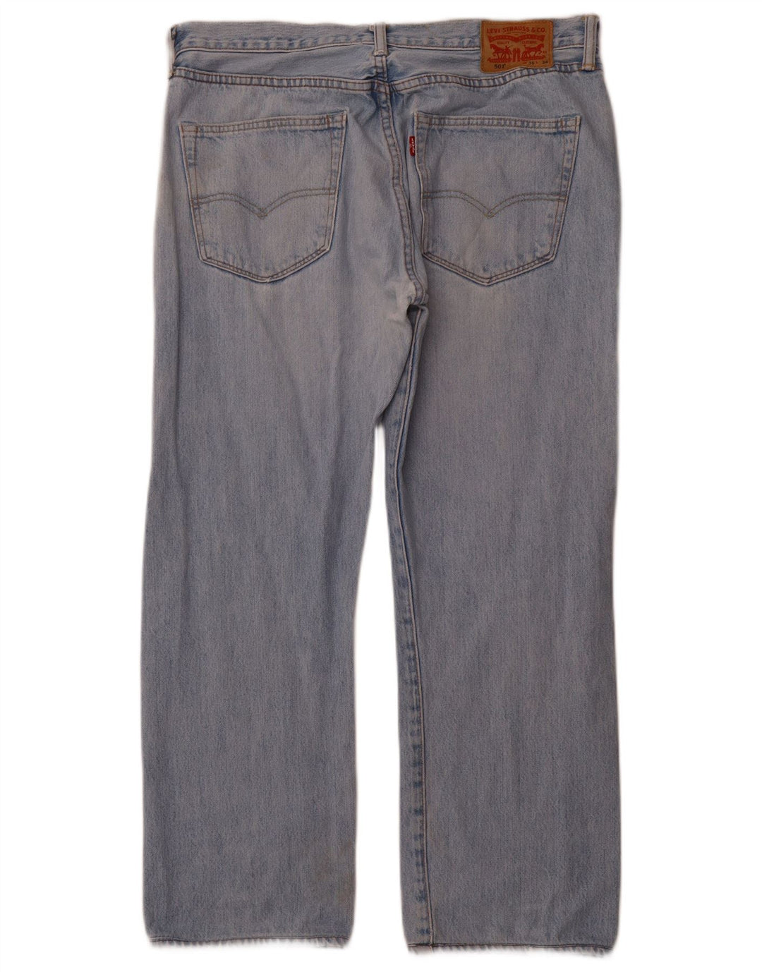 LEVI'S Herre 501 Straight Jeans W36 L27 Blå Bomuld