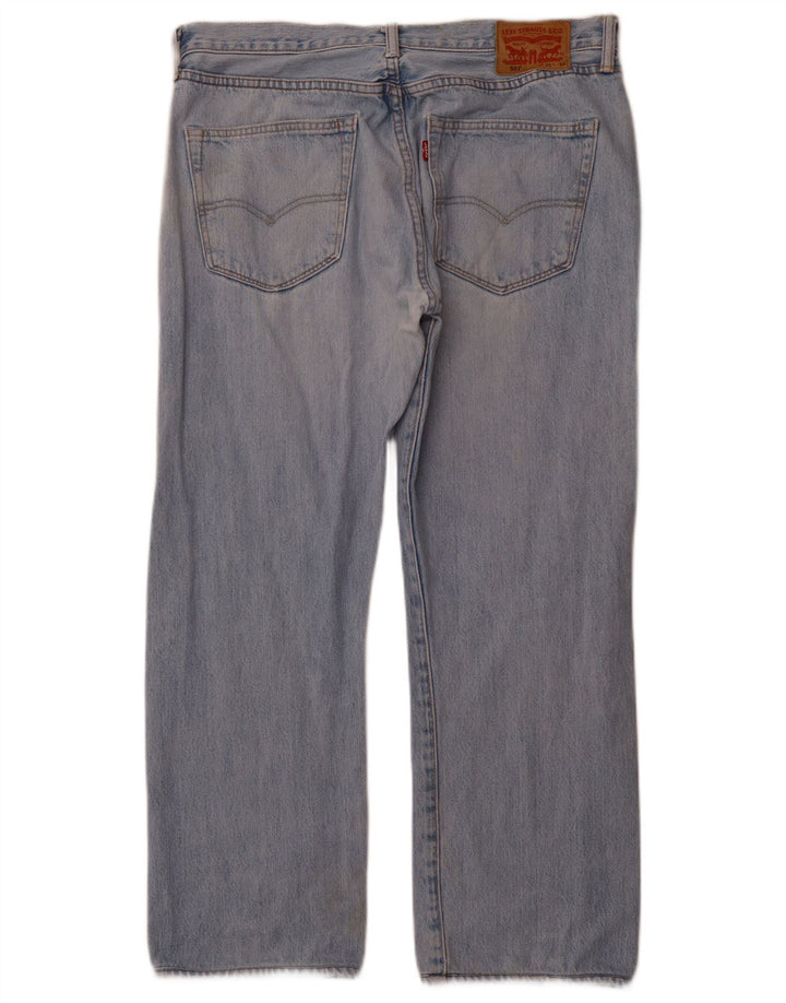 LEVI'S Herre 501 Straight Jeans W36 L27 Blå Bomuld