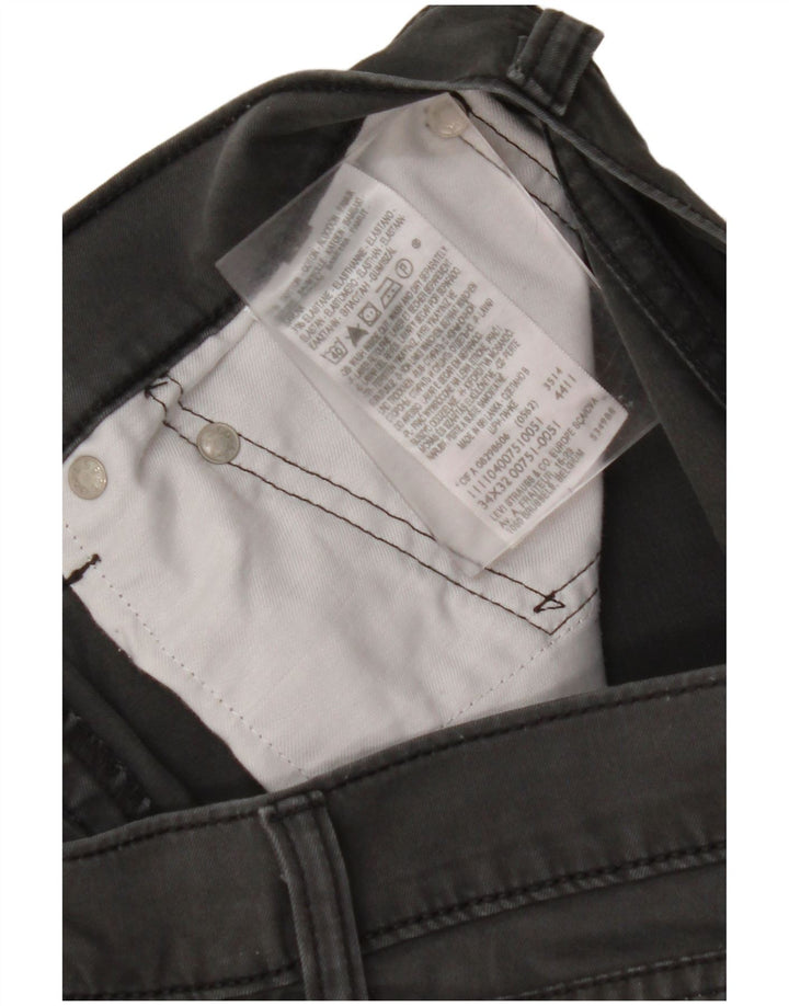 LEVI'S Straight Casual Bukser til mænd W34 L32 Grå Bomuld