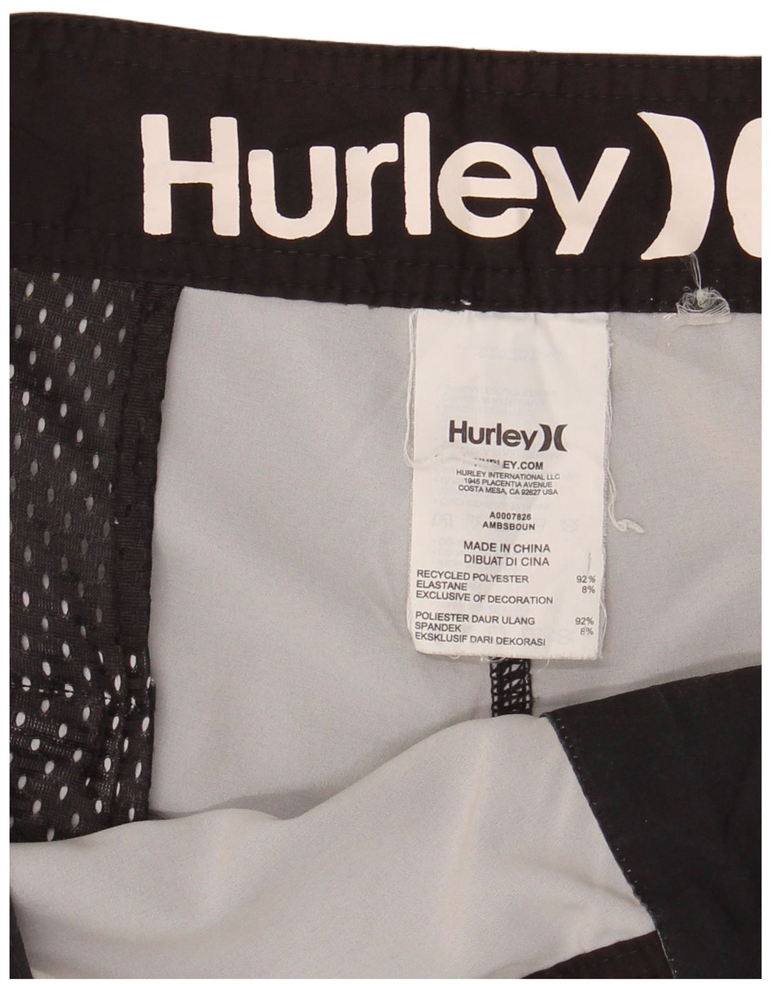 Hurley Herre badeshorts XL sortstribet polyester
