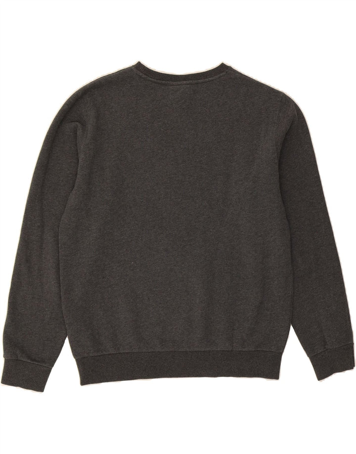 ELLESSE Womens Oversized Graphic Sweatshirt Jumper UK 10 Small Grey Cotton Vintage Ellesse and Second-Hand Ellesse from Messina Hembry 