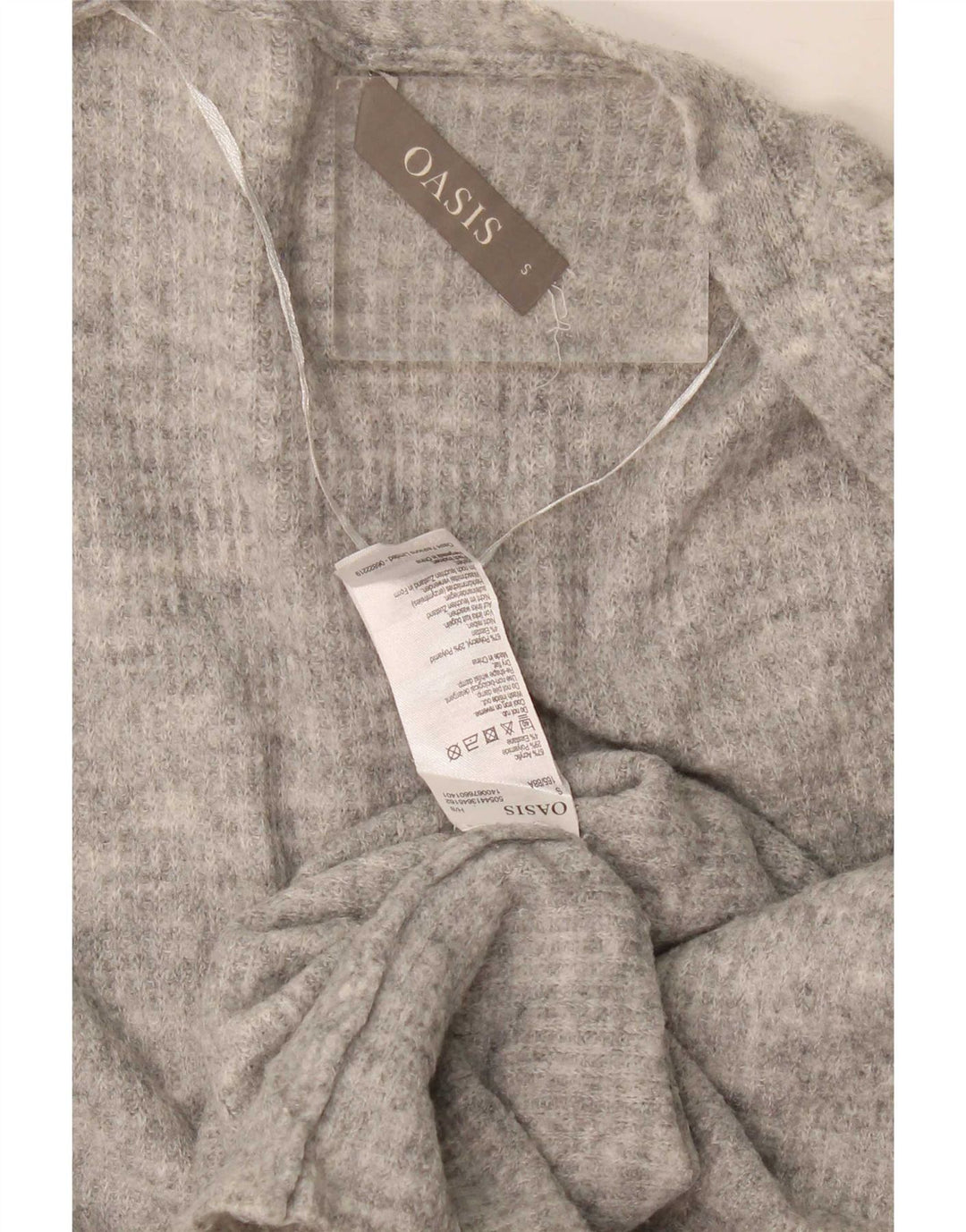 Oasis Womens Oversized Longline Open Cardigan Sweater UK 10 Small Grey