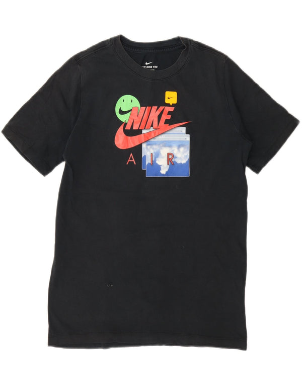 Nike drenge grafisk t-shirt top 13-14 år XL grå bomuld