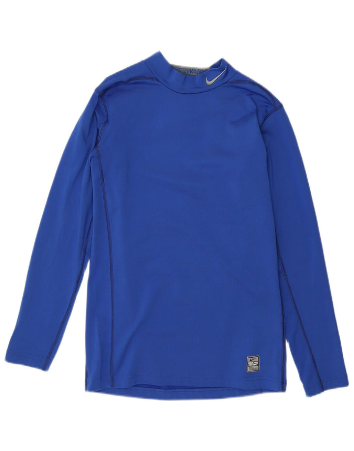 Nike Herre Dri Fit Top Langærmet Medium Blue Polyester