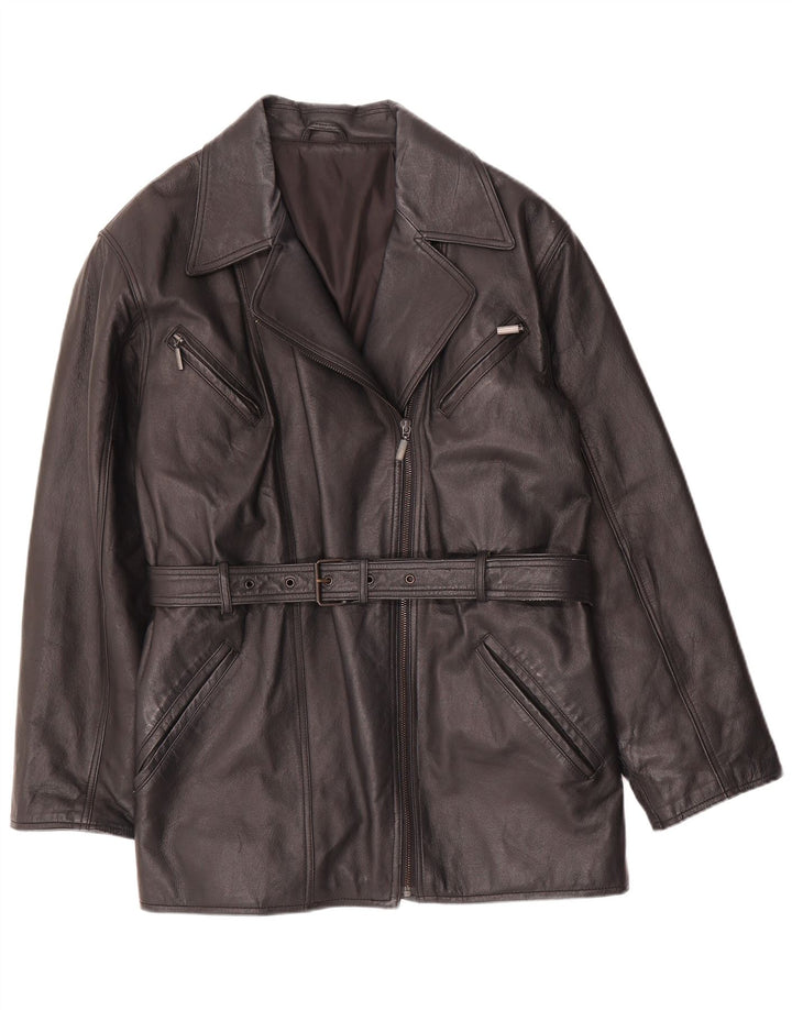 Canda læderjakke til kvinder UK 16 Stor sort læder