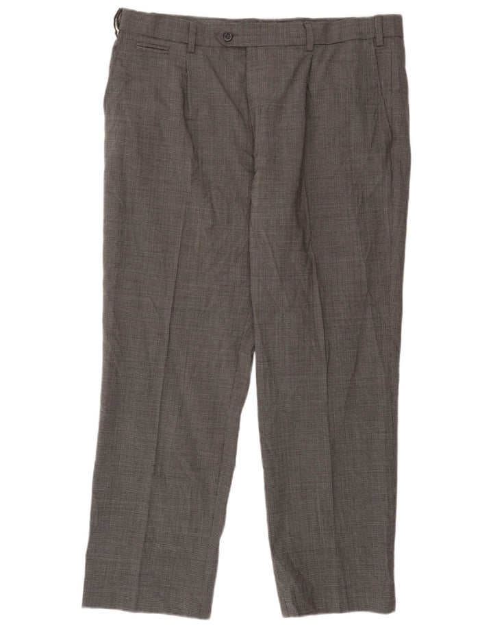 Marks & Spencer Straight Suit Bukser til mænd W38 L29 Grå Houndstooth