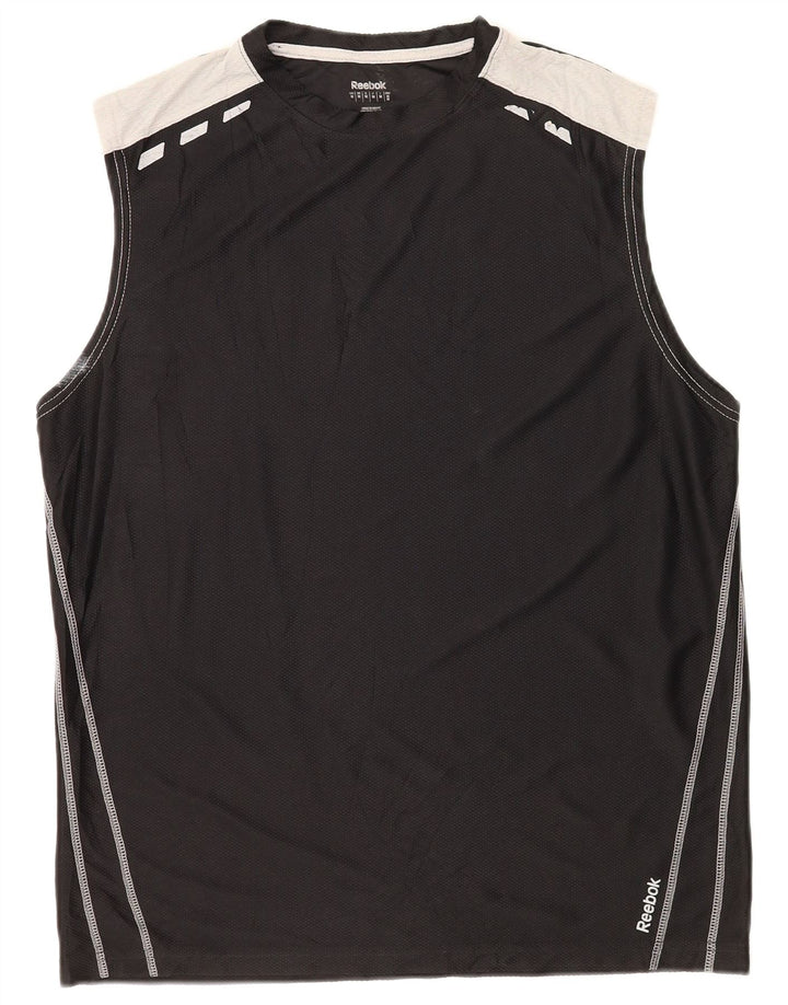 Reebok Herrevest Top Medium Sort Colourblock Polyester