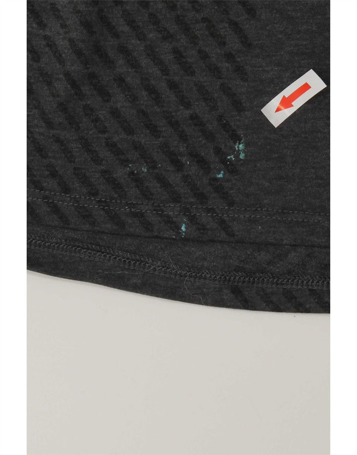 Nike Herre Dri Fit T-Shirt Top Stor Grå Colourblock Polyester