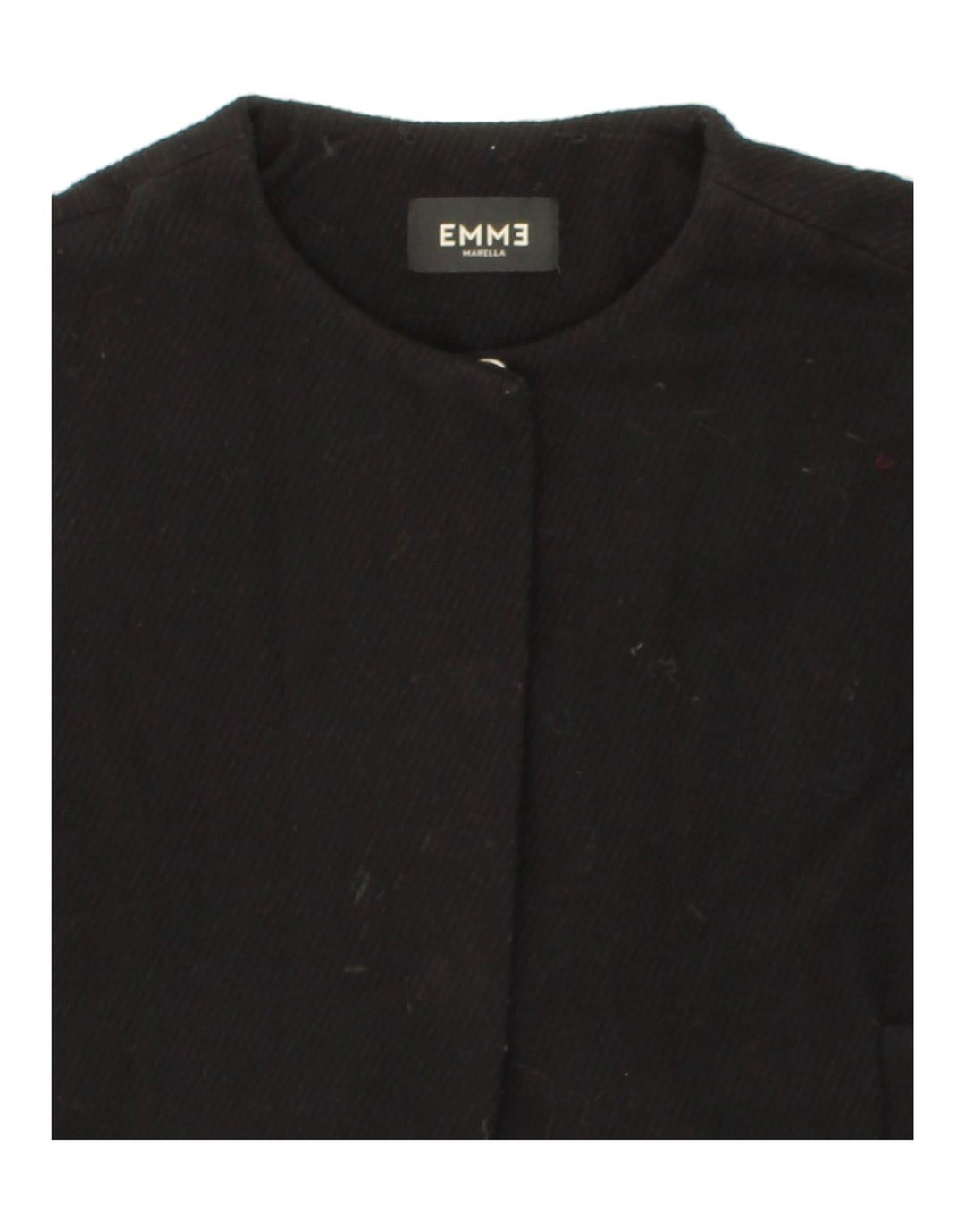 MARELLA Womens EMME Oversized 3/4 Sleeve Overcoat UK 6 XS Black Vintage Marella and Second-Hand Marella from Messina Hembry 