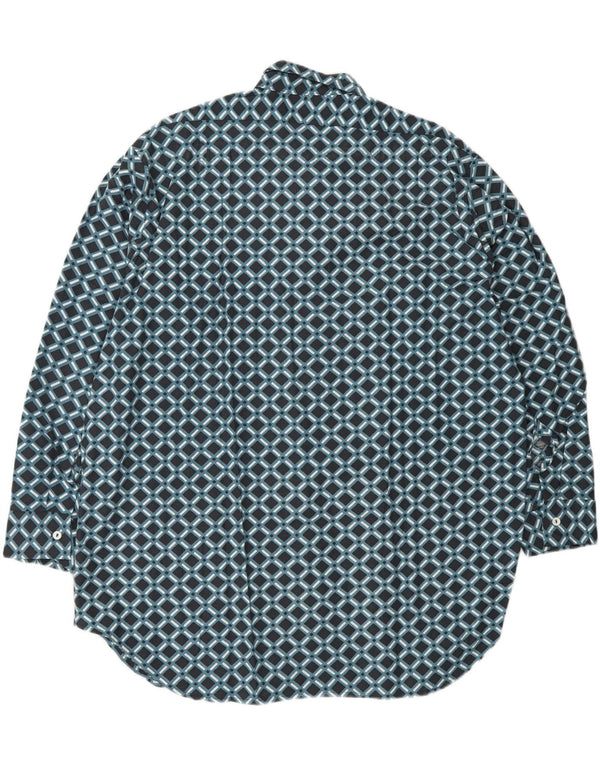 EICHSFELD KONFEKTION Herreskjorte Str. 44 XL Blå Geometrisk Retro