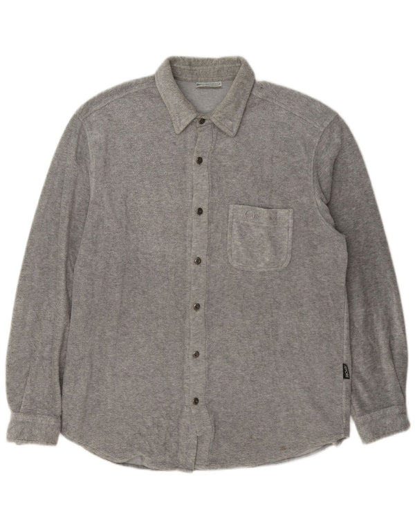 Sergio Tacchini Herre Overshirt Fleeceskjorte XL Grå