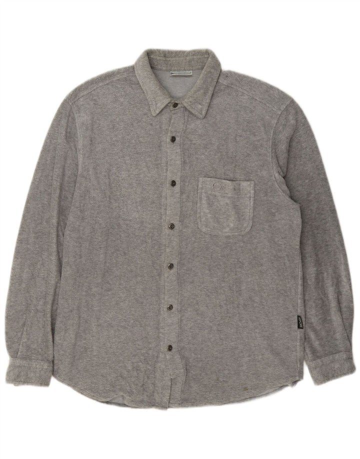 Sergio Tacchini Herre Overshirt Fleeceskjorte XL Grå