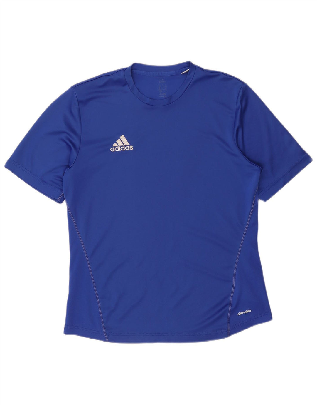 Adidas Herre Climalite T-Shirt Top Medium Blue Polyester