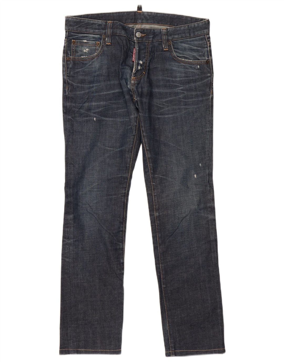 Dsquared2 Dame Slim Jeans IT 48 XL W36 L32 Marineblå Bomuld
