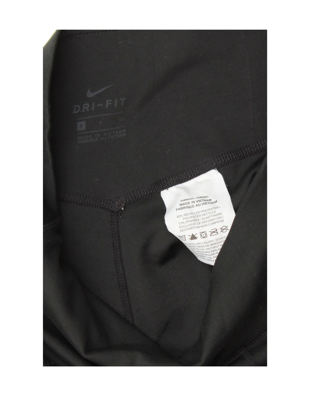 NIKE Womens Leggings UK 10 Small Black Polyester Vintage Nike and Second-Hand Nike from Messina Hembry 