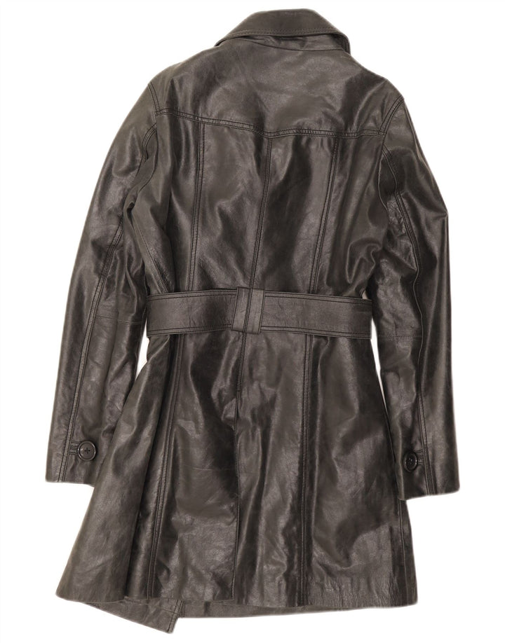 Oakwood Womens Trench Læderfrakke UK 14 Medium Black